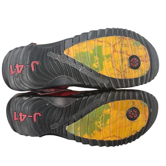 J-41 ADVENTURE Peak‎ Burgundy Leather Slip On Trail Flat Women’s Size 8 - Picture 7 of 7